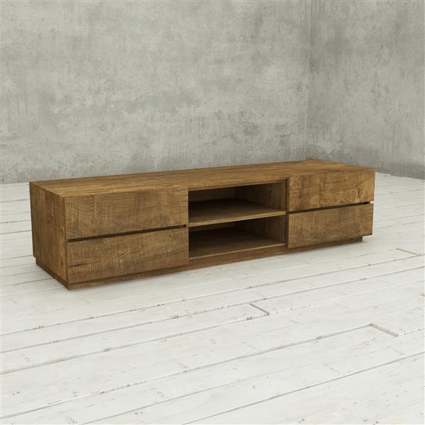 Urban Woodcraft Catania TV Stand - 4-Drawer - Natural - 75-in