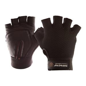 IMPACTO Carpal Tunnel Glove Half Finger - Black - Medium