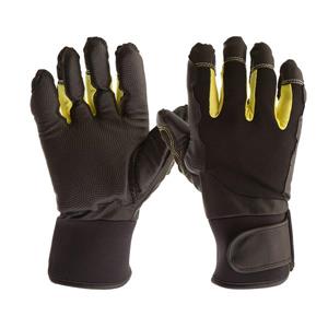 Gants de Mécanicien Antivibrations, noir/jaune, très grand