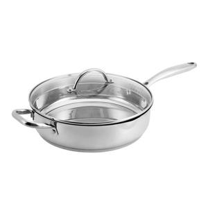 Hamilton Beach Heavy Duty Stainless Steel Saute Pan With Lid, 11"