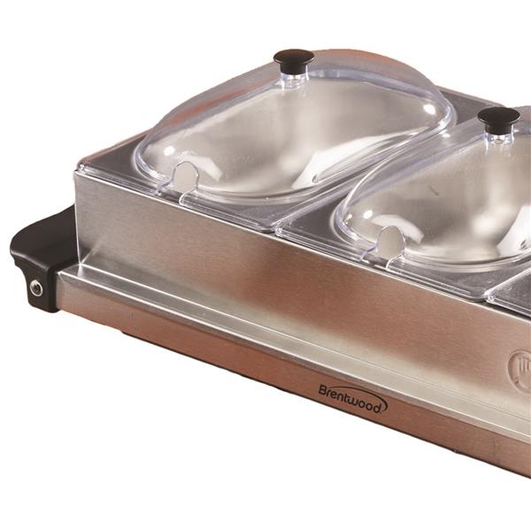 Brentwood 3 Pan Buffet Server Warming Tray