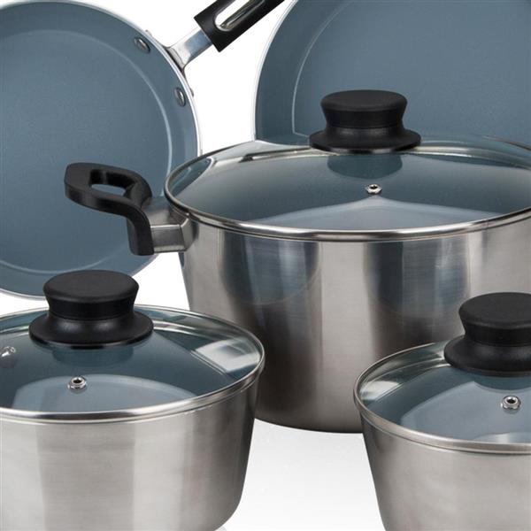 Hamilton Beach 4-Piece 10.24-in Cast Iron Cookware Set with Lid in