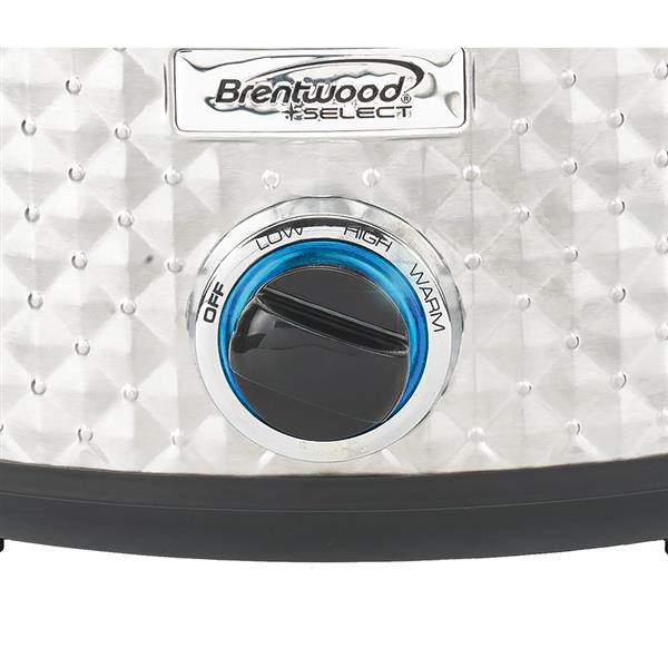 Brentwood Select 7QT Slow Cooker, Silver