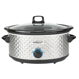 Brentwood Select 7QT Slow Cooker, Silver