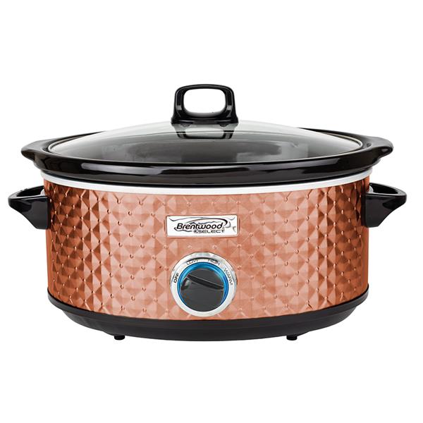 7 Quart Copper Brentwood Select SC-157C Slow Cooker 7 Quart Copper-