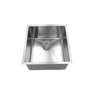 Elegant Stainless Single Undermount Sink - 17.75-in - Stainless Steel - Nickel
