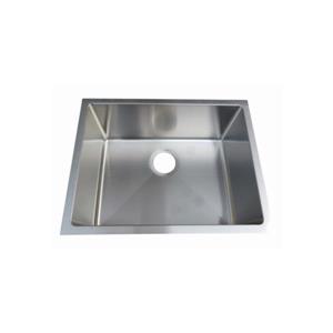 Elegant Stainless Single Undermount Sink - 23-in - Stainless Steel - Nickel