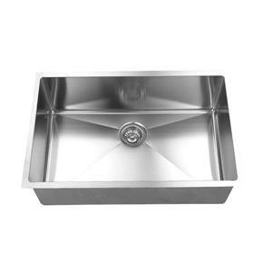 Elegant Stainless Single Undermount Sink - 26-in - Stainless Steel