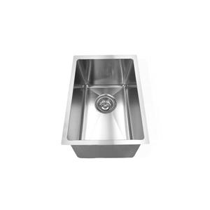 Elegant Stainless Single Undermount Sink - 17.75-in - Stainless Steel