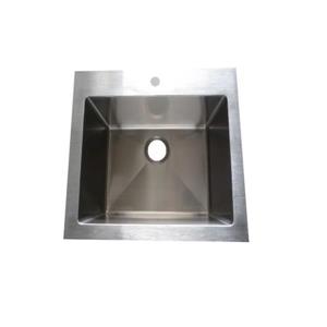 Elegant Stainless Laundry Sink - 24-in - Stainless Steel and Brushed Nickel