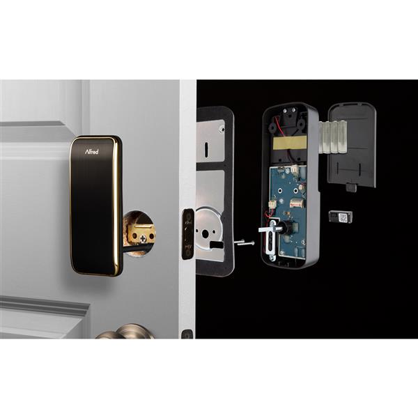 Alfred® DB2 Deadbolt 1-Cylinder Lighted Keypad - Gold