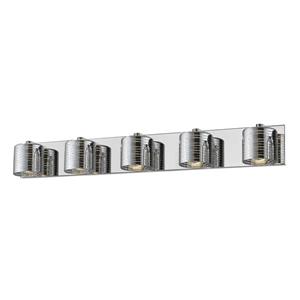 Z-Lite Sempter Bathroom LED Vanity Light - 5-Light - Chrome