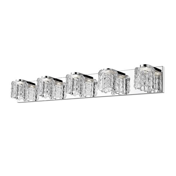 Z-lite Z-Lite Tempest Bathroom LED Vanity Light - 5-Light - Chrome 908-5V-LED Z-lite Z-Lite Tempest Bathroom LED Vanity Light - 5-Light - Chrome 908-5V-LED