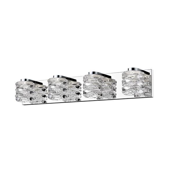 Z-Lite Dawson Bathroom LED Vanity Light - 4-Light - Chrome