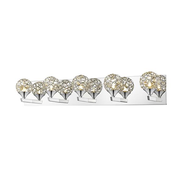Z-lite Z-Lite Nabul Bathroom LED Vanity Light - 5-Light - Chrome 889CH-5V-LED Z-lite Z-Lite Nabul Bathroom LED Vanity Light - 5-Light - Chrome 889CH-5V-LED