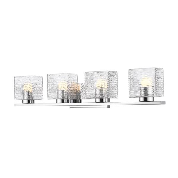 Z-lite Z-Lite Barrett Bathroom LED Vanity Light - 4-Light - Chrome 336-4V-CH-LED Z-lite Z-Lite Barrett Bathroom LED Vanity Light - 4-Light - Chrome 336-4V-CH-LED