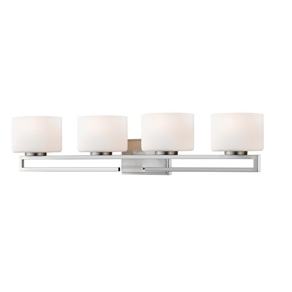 Z-lite Z-Lite Privet Bathroom LED Vanity Light - 4-Light - Brushed Nickel 335-4V-BN-LED Z-lite Z-Lite Privet Bathroom LED Vanity Light - 4-Light - Brushed Nickel 335-4V-BN-LED