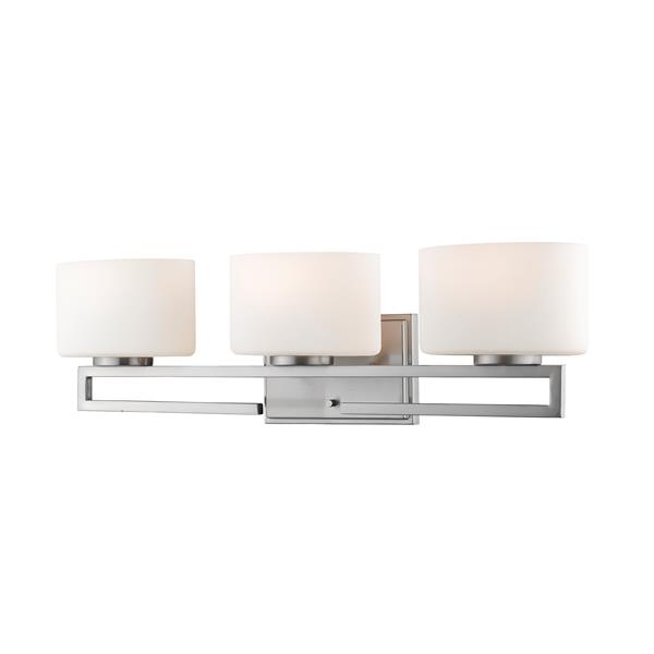 Z-lite Z-Lite Privet Bathroom LED Vanity Light - 3-Light - Brushed Nickel 335-3V-BN-LED Z-lite Z-Lite Privet Bathroom LED Vanity Light - 3-Light - Brushed Nickel 335-3V-BN-LED