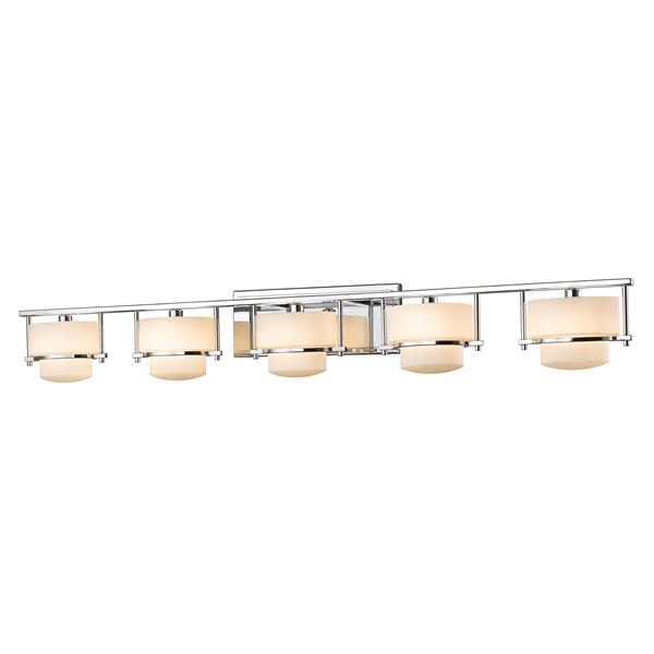 Z-lite Z-Lite Porter Bathroom LED Vanity Light - 5-Light - Chrome 3030-5V-CH-LED Z-lite Z-Lite Porter Bathroom LED Vanity Light - 5-Light - Chrome 3030-5V-CH-LED