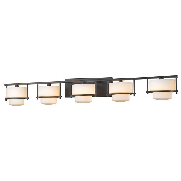 Z-lite Z-Lite Porter Bathroom Vanity Light - 5-Light - Bronze 3030-5V-BRZ Z-lite Z-Lite Porter Bathroom Vanity Light - 5-Light - Bronze 3030-5V-BRZ