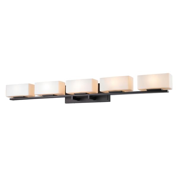 Z-lite Z-Lite Kaleb Bathroom LED Vanity Light - 5-Light - Bronze 3029-5V-BRZ-LED Z-lite Z-Lite Kaleb Bathroom LED Vanity Light - 5-Light - Bronze 3029-5V-BRZ-LED