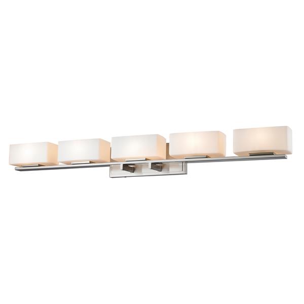 Z-lite Z-Lite Kaleb Bathroom LED Vanity Light - 5-Light - Brushed Nickel 3029-5V-BN-LED Z-lite Z-Lite Kaleb Bathroom LED Vanity Light - 5-Light - Brushed Nickel 3029-5V-BN-LED