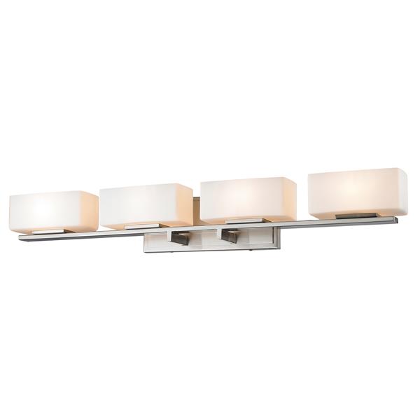 Z-lite Z-Lite Kaleb Bathroom Vanity Light - 4-Light - Brushed Nickel 3029-4V-BN Z-lite Z-Lite Kaleb Bathroom Vanity Light - 4-Light - Brushed Nickel 3029-4V-BN