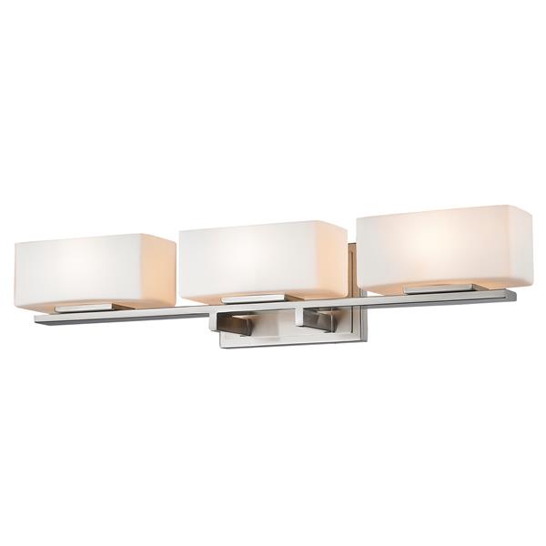 Z-lite Z-Lite Kaleb Bathroom LED Vanity Light - 3-Light - Brushed Nickel 3029-3V-BN-LED Z-lite Z-Lite Kaleb Bathroom LED Vanity Light - 3-Light - Brushed Nickel 3029-3V-BN-LED