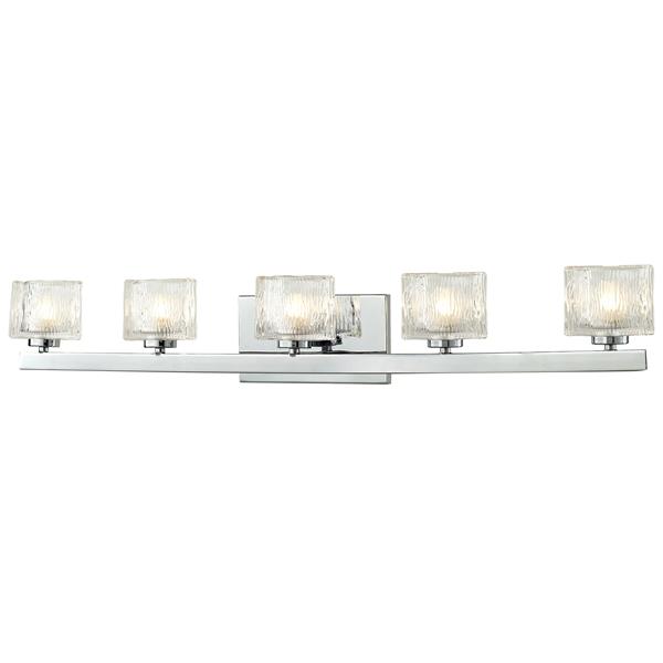 Z-lite Z-Lite Rai Bathroom LED Vanity Light - 5-Light - Chrome 3028-5V-LED Z-lite Z-Lite Rai Bathroom LED Vanity Light - 5-Light - Chrome 3028-5V-LED