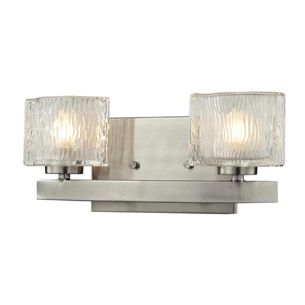 Z-lite Z-Lite Rai Bathroom LED Vanity Light - 2-Light - Brushed Nickel 3027-2V-LED Z-lite Z-Lite Rai Bathroom LED Vanity Light - 2-Light - Brushed Nickel 3027-2V-LED