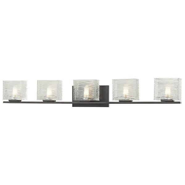 Z-lite Z-Lite Jaol Bathroom LED Vanity Light - 5-Light - Bronze 3026-5V-LED Z-lite Z-Lite Jaol Bathroom LED Vanity Light - 5-Light - Bronze 3026-5V-LED