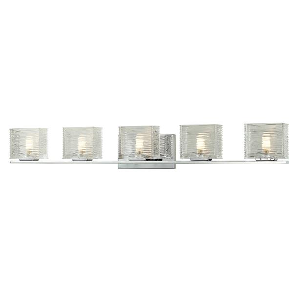Z-lite Z-Lite Jaol Bathroom Vanity Light - 5-Light - Chrome 3025-5V Z-lite Z-Lite Jaol Bathroom Vanity Light - 5-Light - Chrome 3025-5V