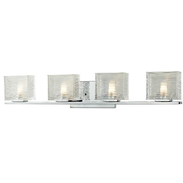 Z-lite Z-Lite Jaol Bathroom LED Vanity Light - 4-Light - Chrome 3025-4V-LED Z-lite Z-Lite Jaol Bathroom LED Vanity Light - 4-Light - Chrome 3025-4V-LED