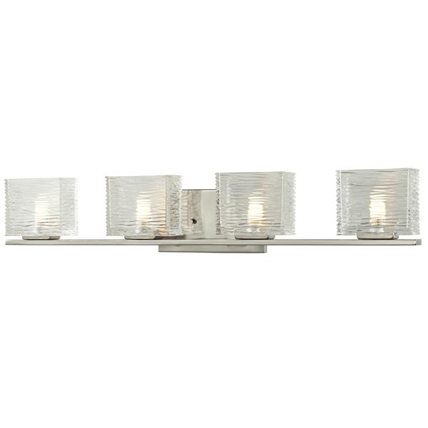 Z-lite Z-Lite Jaol Bathroom LED Vanity Light - 4-Light - Brushed Nickel 3024-4V-LED Z-lite Z-Lite Jaol Bathroom LED Vanity Light - 4-Light - Brushed Nickel 3024-4V-LED