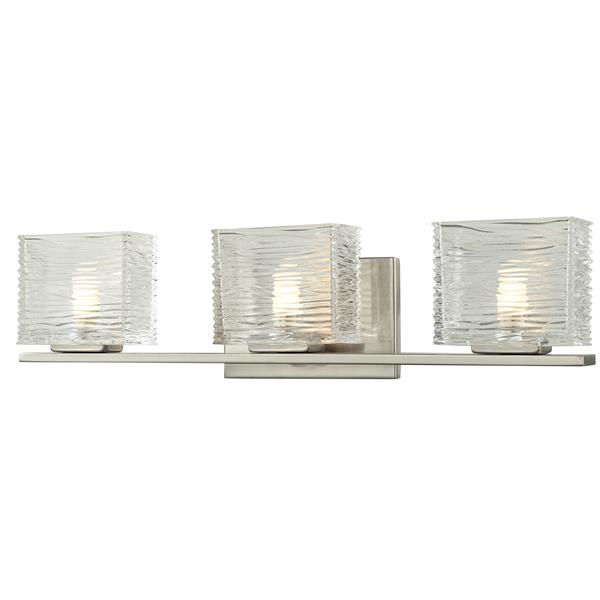 Z-lite Z-Lite Jaol Bathroom LED Vanity Light - 3-Light - Brushed Nickel 3024-3V-LED Z-lite Z-Lite Jaol Bathroom LED Vanity Light - 3-Light - Brushed Nickel 3024-3V-LED