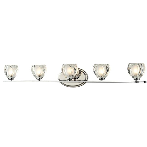 Z-lite Z-Lite Hale Bathroom LED Vanity Light - 5-Light - Chrome 3023-5V-LED Z-lite Z-Lite Hale Bathroom LED Vanity Light - 5-Light - Chrome 3023-5V-LED