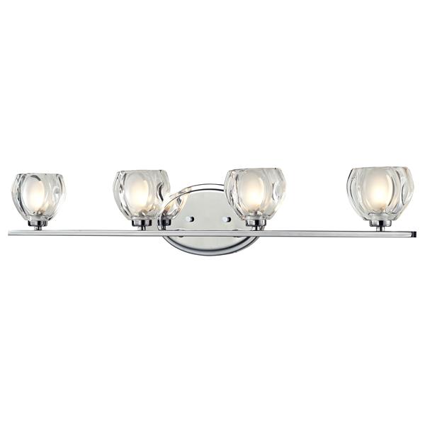 Z-lite Z-Lite Hale Bathroom LED Vanity Light - 4-Light - Chrome 3023-4V-LED Z-lite Z-Lite Hale Bathroom LED Vanity Light - 4-Light - Chrome 3023-4V-LED