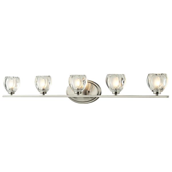 Z-lite Z-Lite Hale Bathroom LED Vanity Light - 5-Light - Brushed Nickel 3022-5V-LED Z-lite Z-Lite Hale Bathroom LED Vanity Light - 5-Light - Brushed Nickel 3022-5V-LED