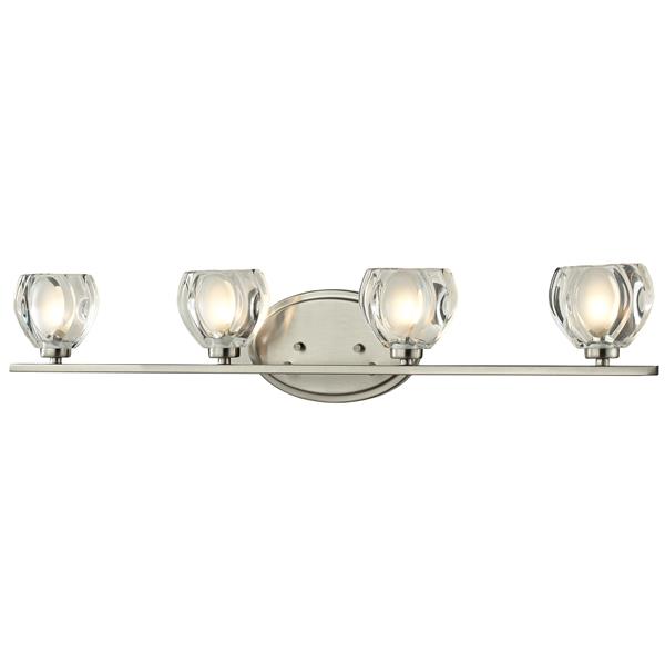 Z-lite Z-Lite Hale Bathroom LED Vanity Light - 4-Light - Brushed Nickel 3022-4V-LED Z-lite Z-Lite Hale Bathroom LED Vanity Light - 4-Light - Brushed Nickel 3022-4V-LED