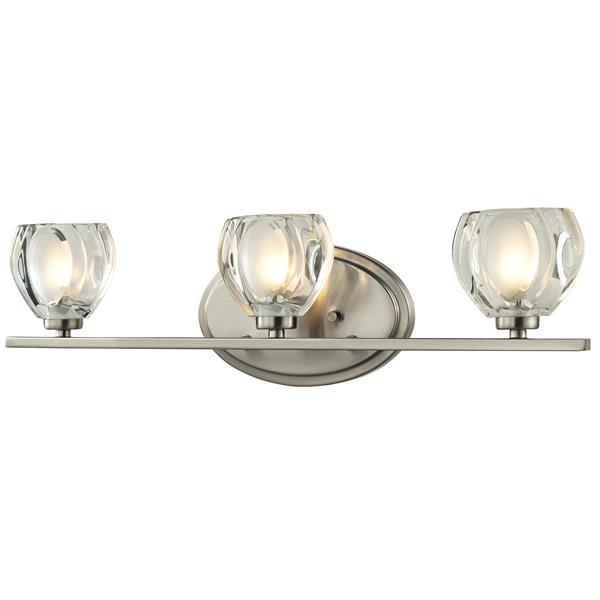 Z-lite Z-Lite Hale Bathroom LED Vanity Light - 3-Light - Brushed Nickel 3022-3V-LED Z-lite Z-Lite Hale Bathroom LED Vanity Light - 3-Light - Brushed Nickel 3022-3V-LED