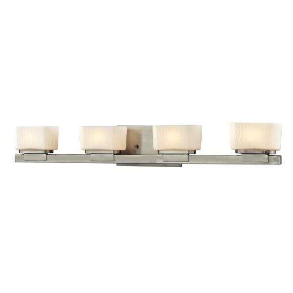Z-lite Z-Lite Gaia Bathroom LED Vanity Light - 4-Light - Brushed Nickel 3019-4V-LED Z-lite Z-Lite Gaia Bathroom LED Vanity Light - 4-Light - Brushed Nickel 3019-4V-LED