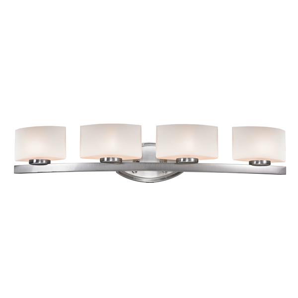 Z-lite Z-Lite Galati Bathroom LED Vanity Light - 4-Light - Brushed Nickel 3013-4V-LED Z-lite Z-Lite Galati Bathroom LED Vanity Light - 4-Light - Brushed Nickel 3013-4V-LED