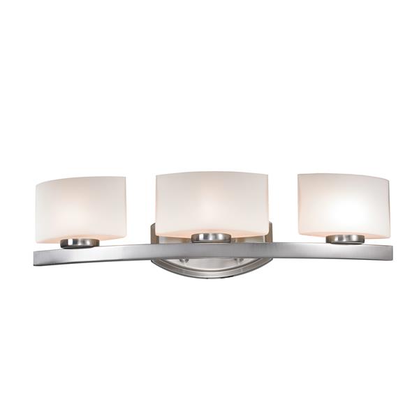 Z-lite Z-Lite Galati Bathroom LED Vanity Light - 3-Light - Brushed Nickel 3013-3V-LED Z-lite Z-Lite Galati Bathroom LED Vanity Light - 3-Light - Brushed Nickel 3013-3V-LED