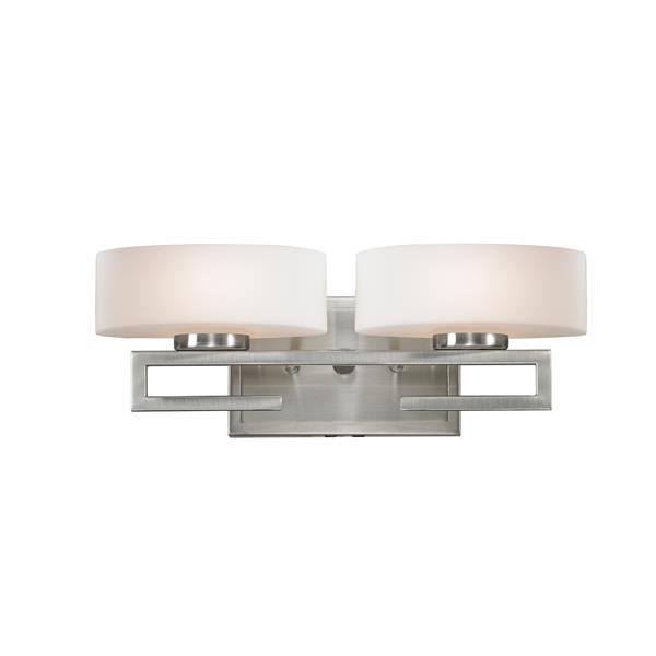 Z-lite Z-Lite Cetynia Bathroom LED Vanity Light - 2-Light - Brushed Nickel 3010-2V-LED Z-lite Z-Lite Cetynia Bathroom LED Vanity Light - 2-Light - Brushed Nickel 3010-2V-LED