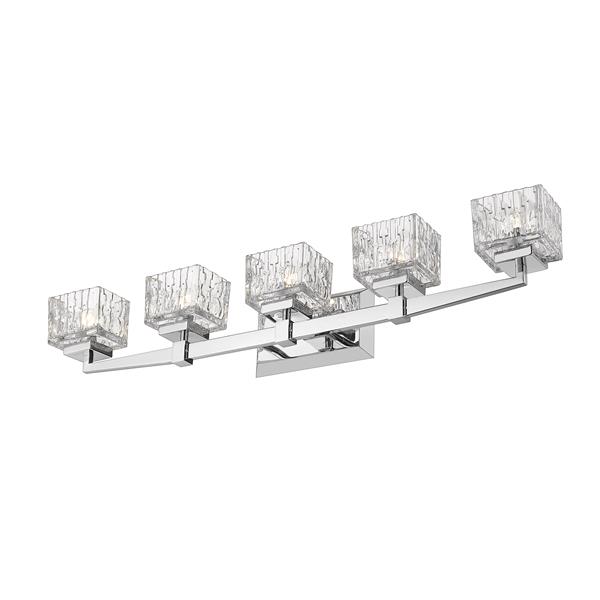 Applique pour salle de bain Rubicon, 5 lumières, chrome