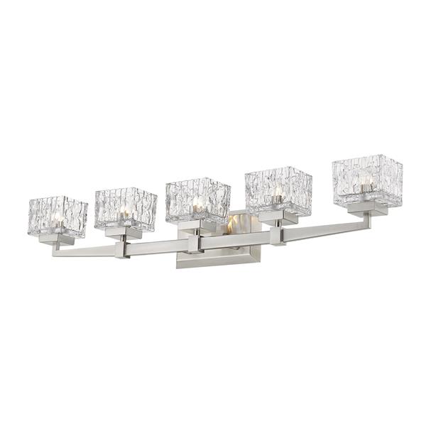 Z-Lite Rubicon Bathroom Vanity Light - 5-Light - Brushed Nickel