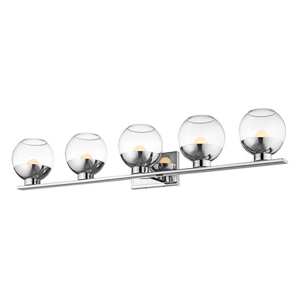 Applique pour salle de bain Osono, 5 lumières, chrome