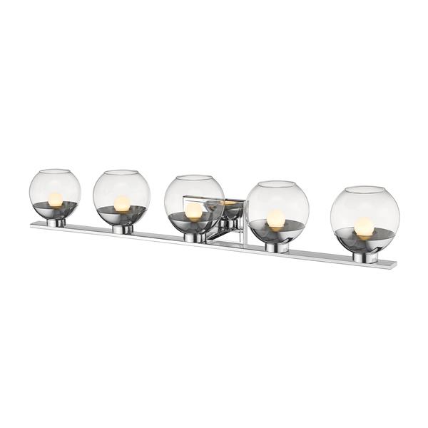 Applique pour salle de bain Osono, 5 lumières, chrome