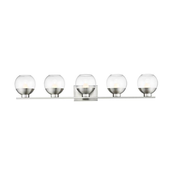 Z-Lite Osono Bathroom LED Vanity Light - 5-Light - Brushed Nickel