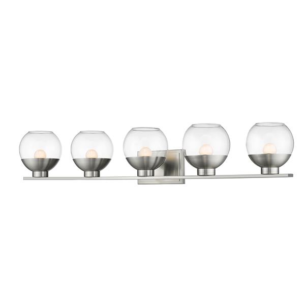Z-lite Z-Lite Osono Bathroom LED Vanity Light - 5-Light - Brushed Nickel 1924-5V-BN-LED Z-lite Z-Lite Osono Bathroom LED Vanity Light - 5-Light - Brushed Nickel 1924-5V-BN-LED